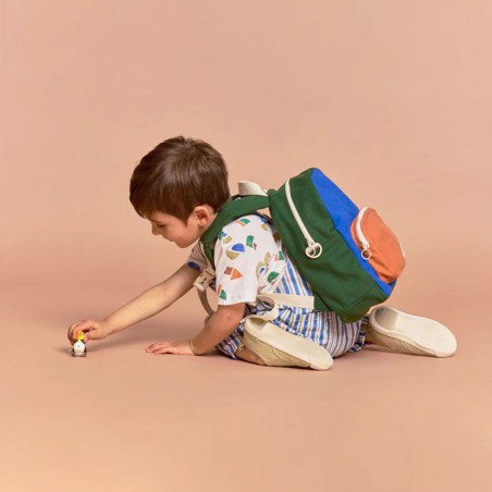 Sac à dos Romy Tricolore Bleu électrique Sienne – Sac scolaire & lifestyle | Hindbag