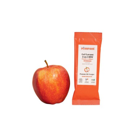 Gel lavant kids 2-en-1 Pomme du verger poudre à diluer 25g - Pimpant