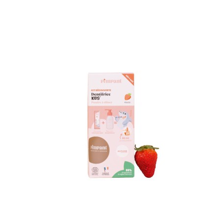 Kit découverte dentifrice kids Fraise (1 bouteille + 1 recharge) - Pimpant