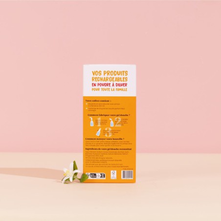 Kit découverte gel douche Fleur d'oranger (1 bouteille + 1 stick) - Pimpant