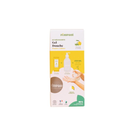 Kit découverte gel douche Verveine citron (1 bouteille + 1 stick) - Pimpant