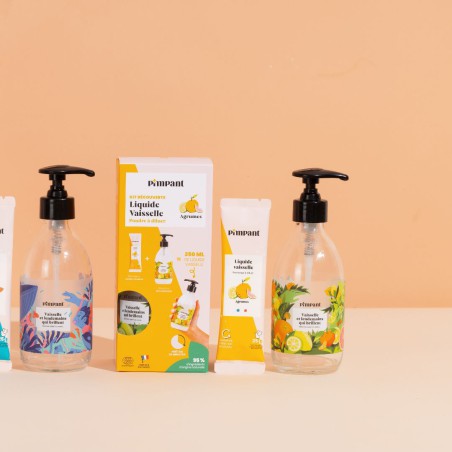 Kit découverte Liquide Vaisselle Agrumes (1 bouteille + 1 stick)- Pimpant