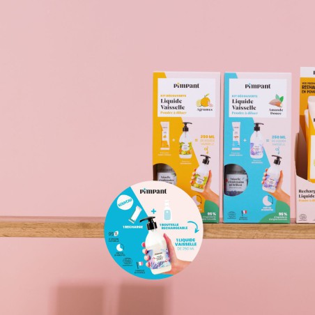 Kit découverte Liquide Vaisselle Agrumes (1 bouteille + 1 stick)- Pimpant