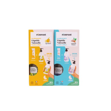 Kit découverte Liquide Vaisselle Amande (1 bouteille + 1 stick)- Pimpant