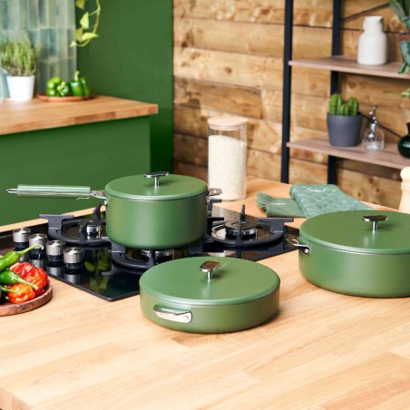 Poêle inox “La Merveilleuse” 28 cm – Cookut | Cuisson saine & design