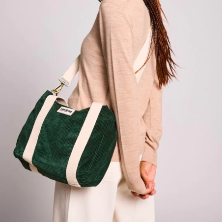 Sac à main Louise en velours sapin – Hindbag, velours bio & design élégant