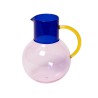 Carafe en verre Large Pablo - Pink Cobalt Yellow - Block Design