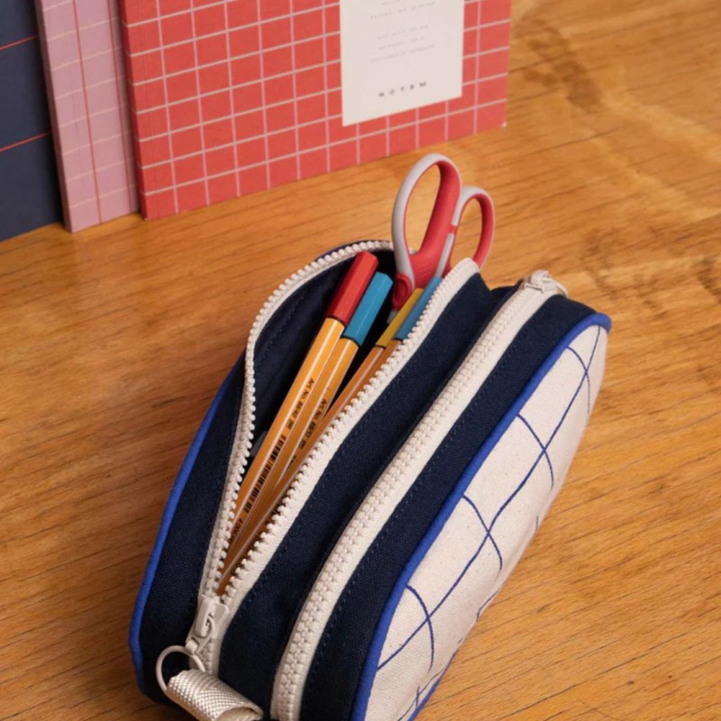 Trousse Malo Tricolore – Carreaux & contrastes | Hindbag