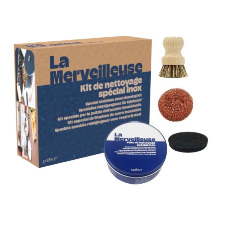 Kit nettoyage inox Cookut – entretien doux et efficace pour acier inoxydable