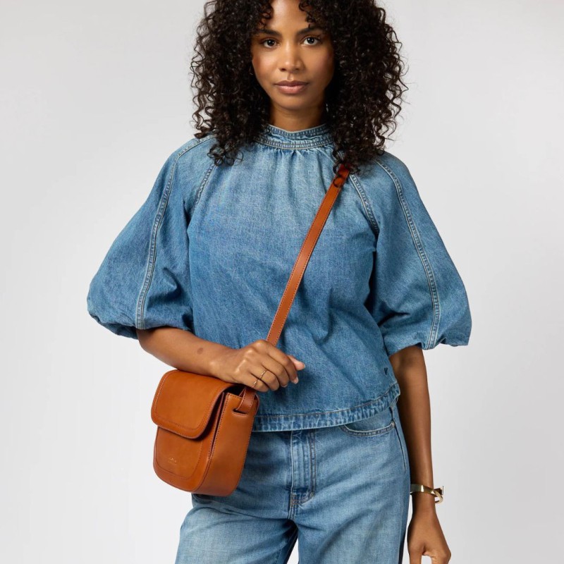 Nina cognac - Sac en cuir à bandoulière - O My Bag