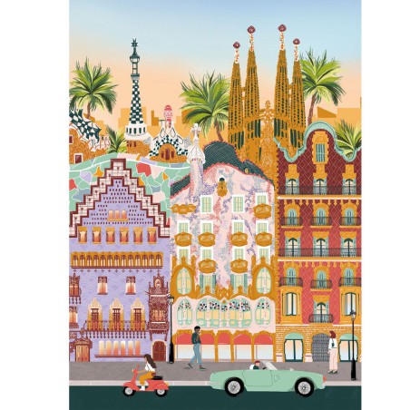 Puzzle 1000 pièces -Barcelona - Pieces & Peace