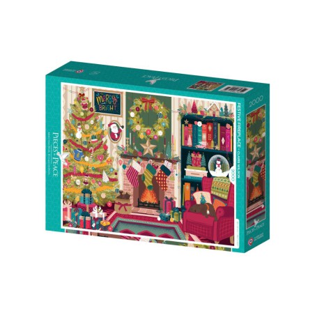 Puzzle 2000 pièces - Cheminée de fête