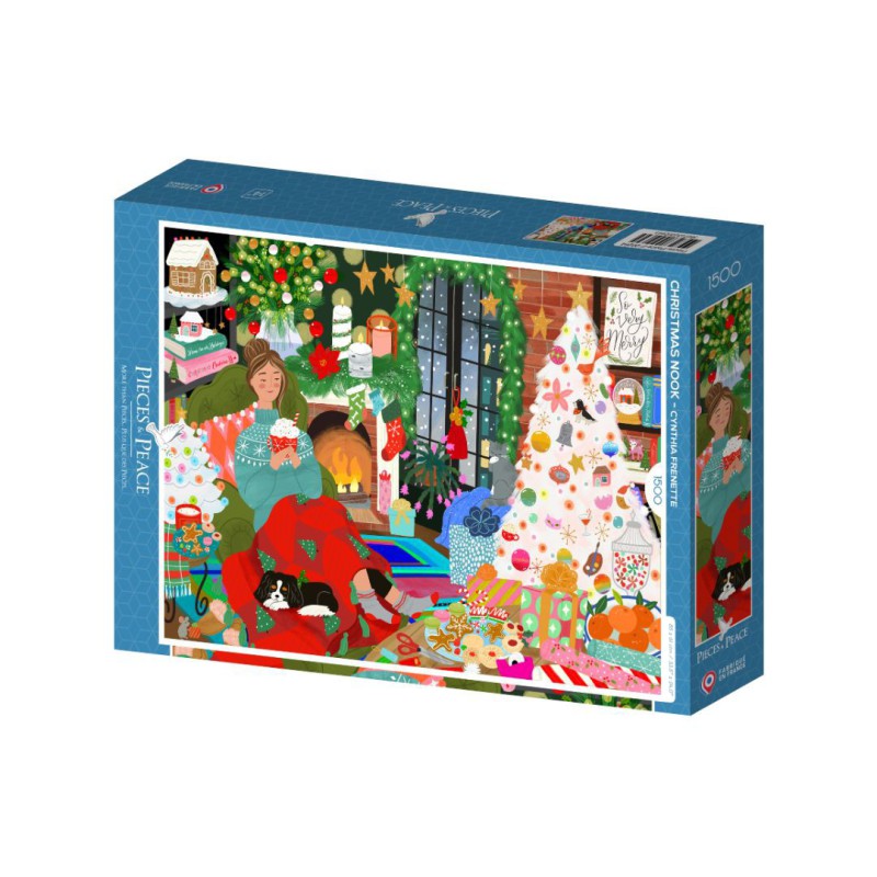 Puzzle 1500 pièces - Le coin de noël - Pieces & Peace