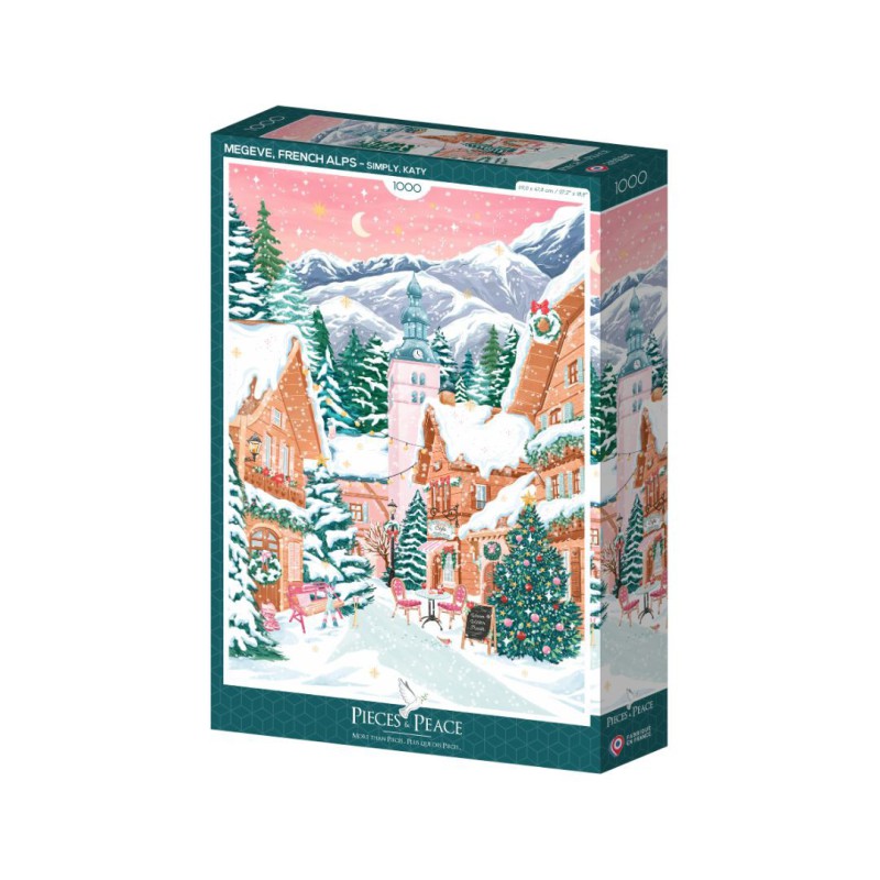 Puzzle 1000 pièces - Mégève, alpes françaises - Pieces & Peace