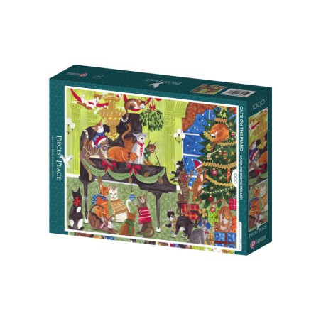 Puzzle 1000 pièces - Chats sur le piano