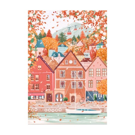 Puzzle 1000 pièces - Bergen - Pieces & Peace