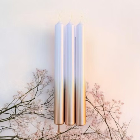 Bougies Dip Dye X-Mas Super Glamourous – Pink Stories | Set décoratif luxe Noël