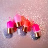 Bougies Pillar Dip Dye Twinkle Copper Diamonds – Pink Stories | Lot de 4 bougies décoratives