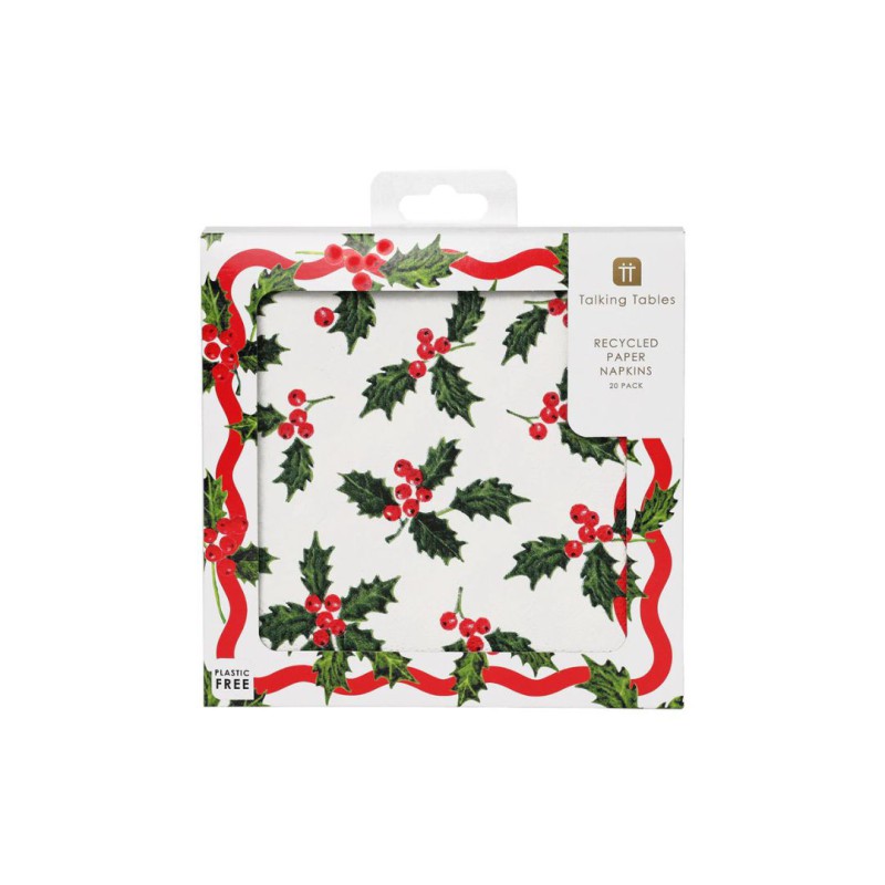 Serviette en papier Botanical Holly - Talking Tables