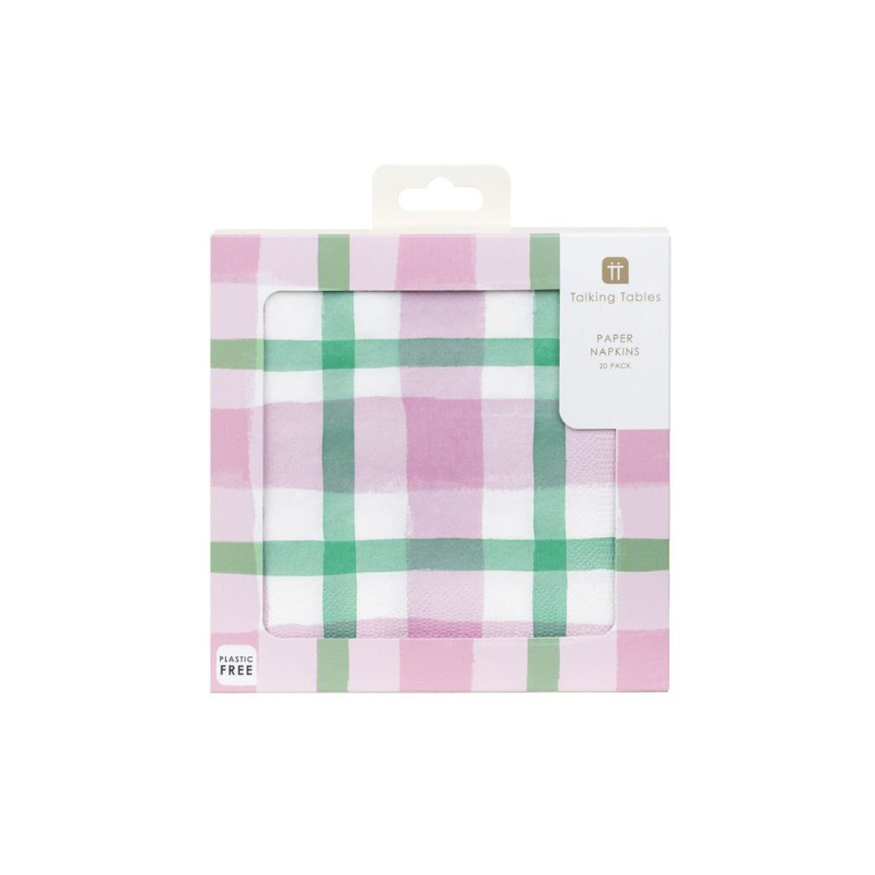 Serviette en papier Mellow Lilac & Green - Talking Tables