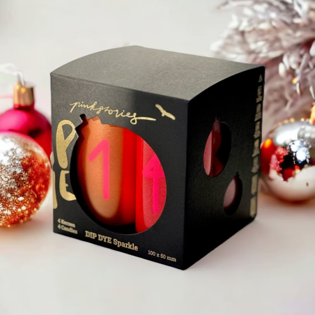 Graphic Lights X-Mas Countdown – Set 4 bougies numérotées Noël design – Pink Stories
