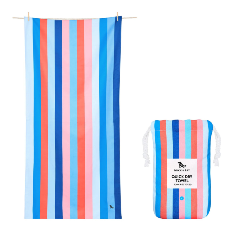 Serviette Quick-Dry Beach Towel XL – Dock & Bay | Séchage rapide recyclé