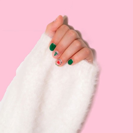 Kit Vernis 2-en-1 Noël – Yaka Paris, Manucure Facile et Brillante