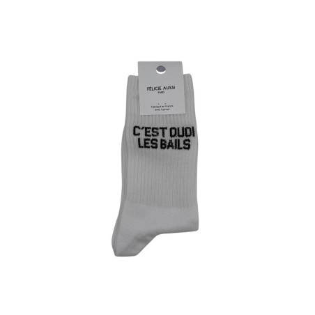 Chaussettes hautes blanches – Félicie Aussi | Taille 36–40 | Fabriquées en France
