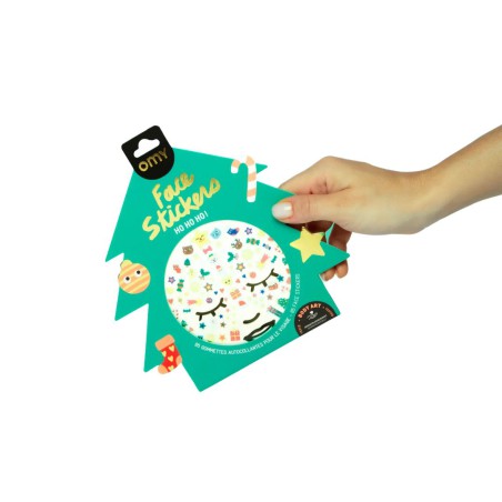 Stickers visage fluorescents — Face Stickers OMY (85 pièces)