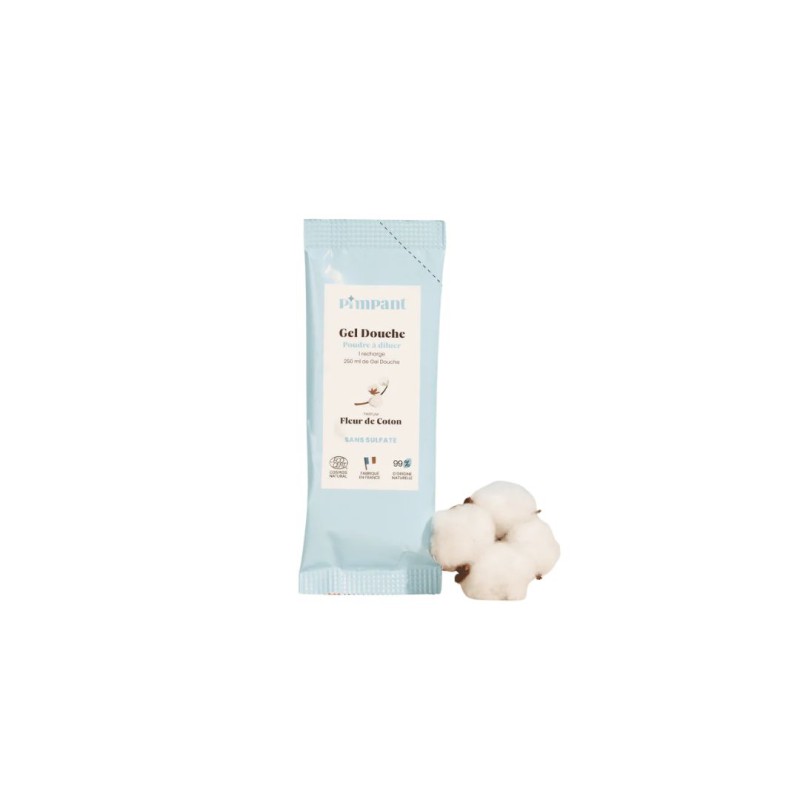 Gel douche Fleur de coton poudre à diluer 25g - Pimpant