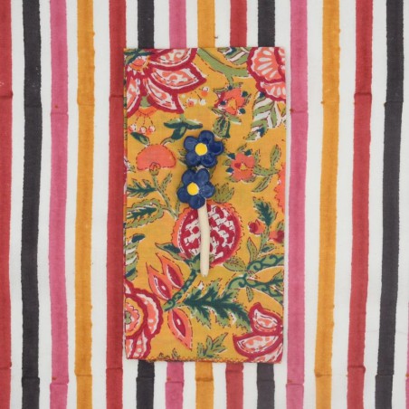 Serviettes en tissu Suzette à Table – Lot de 4 – Coton surcyclé et coloré