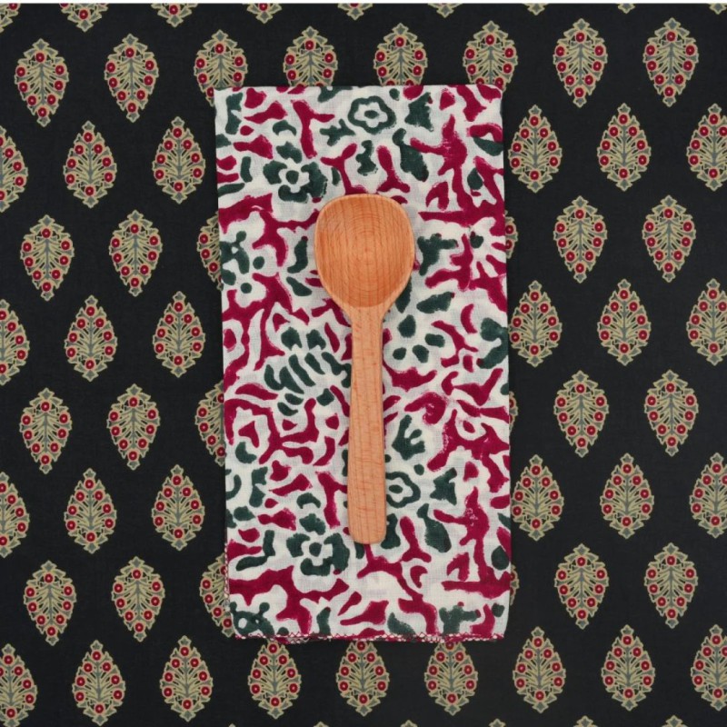 Serviettes en tissu Suzette à Table – Lot de 4 – Coton surcyclé et coloré