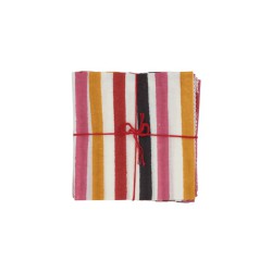 Serviettes en tissu Suzette à Table – Lot de 4 – Coton surcyclé et coloré