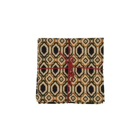 Serviettes en tissu Suzette à Table – Lot de 4 – Coton surcyclé et coloré