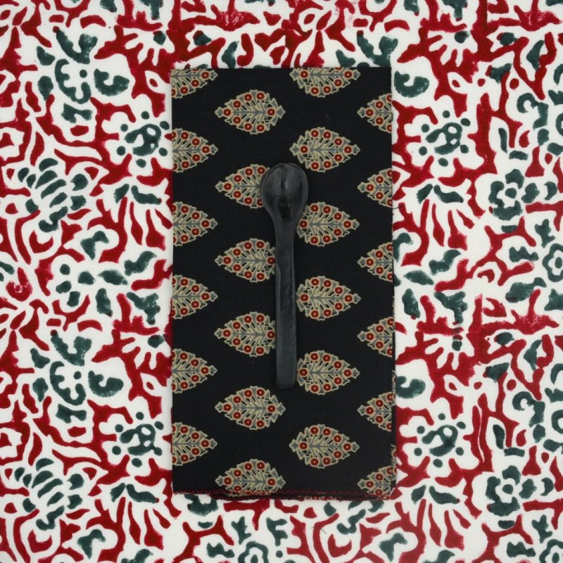 Serviettes en tissu Suzette à Table – Lot de 4 – Coton surcyclé et coloré