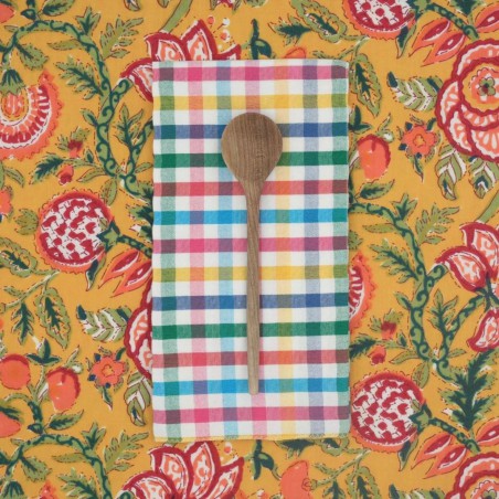 Serviettes en tissu Suzette à Table – Lot de 4 – Coton surcyclé et coloré