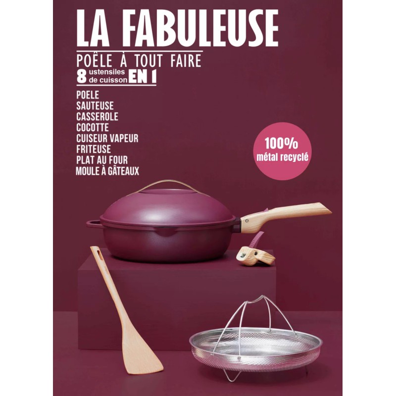 La Fabuleuse poêle tout-en-un – 8 ustensiles en 1