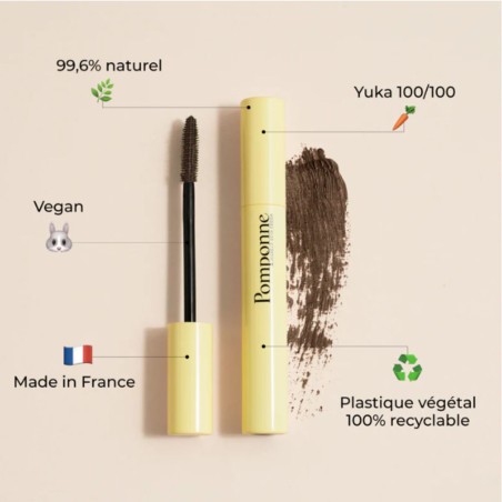 Mascara Naturel Booster de Cils - Noir Intense - Pomponne