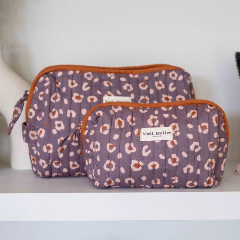 Trousse Maquillage – Bindi Atelier | Coton Matelassé Fait Main, 21x11cm