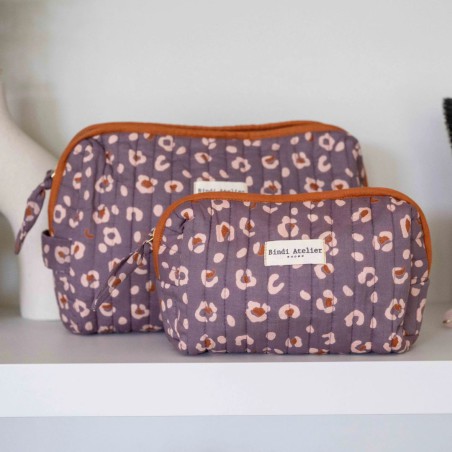 Trousse Maquillage – Bindi Atelier | Coton Matelassé Fait Main, 21x11cm