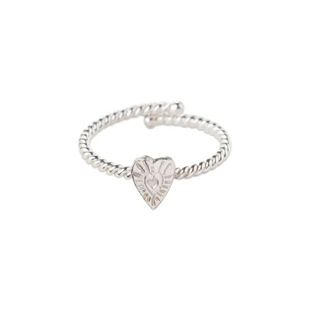 Bague coeur vintage argent - Beautiful Story