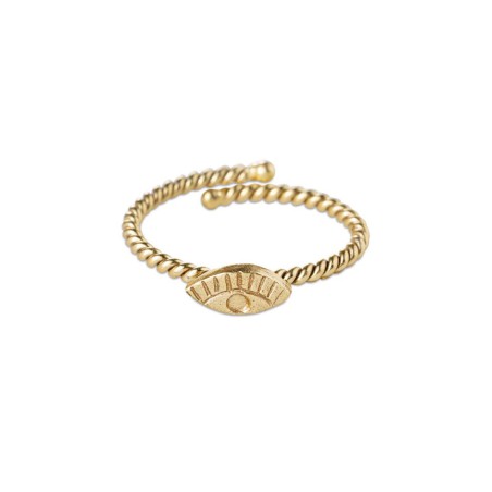 Bague oeil dorée - Beautiful Story