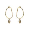 Boucles d'oreilles Bravery Labradorite dorées - Beautiful Story