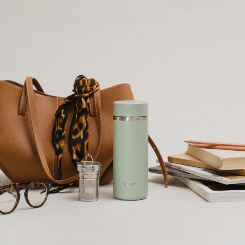 Théière isotherme Tilleul 400 ml - Qwetch, zéro déchet