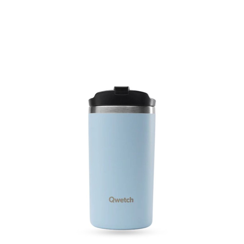 Travel Mug Isotherme Bleu pastel 350 ml – Qwetch | Mug nomade stylé & pratique