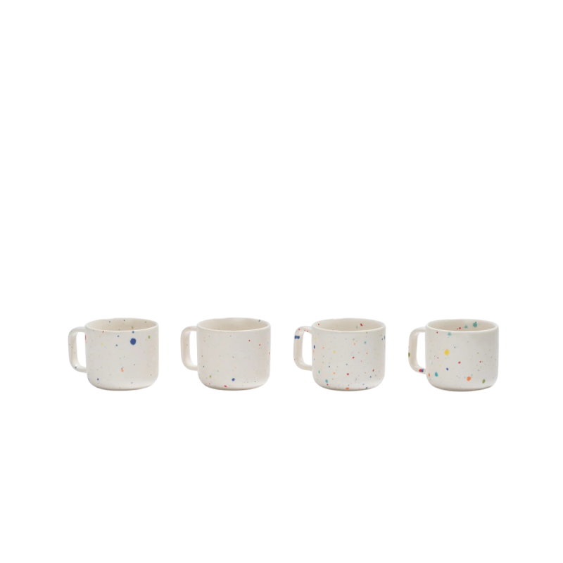 Mug - Party Blanc - set de 4x60 ml - Egg back Home