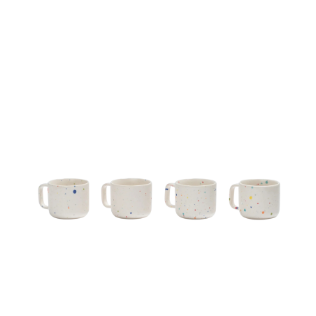 Mug - Party Blanc - set de 4x60 ml - Egg back Home