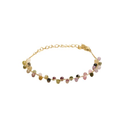 Bracelet Bobi Tourmaline – Bijou fin en acier doré & pierre naturelle | By Garance