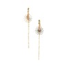 Boucles d’oreilles Adra Rose – Tourmaline & laiton doré | By Garance
