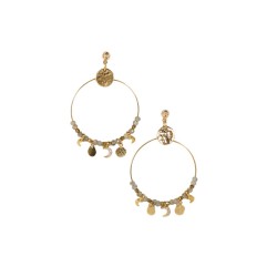 Boucles d’oreilles Arlo Céladon – Apatite & laiton doré | By Garance